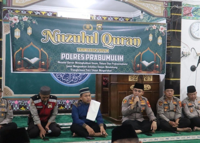 Peringati Nuzulul Qur’an 1447 H, Polres Prabumulih Gelar Pengajian dan Doa Bersama
