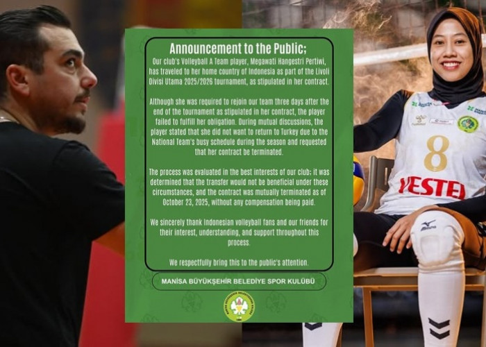 RESMI! Megawati Hangestri Putus Kontrak dengan Klub Turki Manisa BBSK, Ini Penyebabnya