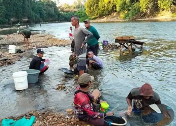 Sempat Mendadak Ramai Diserbu Warga, Aktivitas Tambang Emas di Sungai Ogan OKU Kini Mendadak Sepi