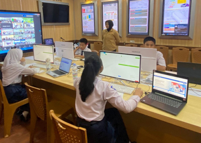 Ratusan Peserta Ikuti NST Tahap II SMA Kemala Taruna Bhayangkara di Polres Muba, Sistem CAT Jamin Objektivitas