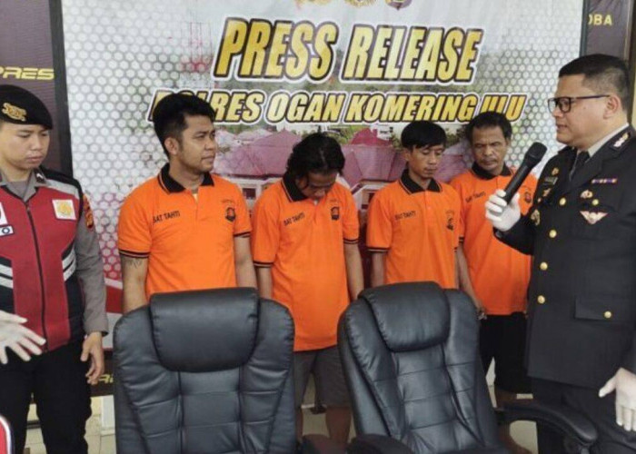 Curi Sawit, Empat Sekawan Warga Desa Merbau OKU Diciduk Polisi
