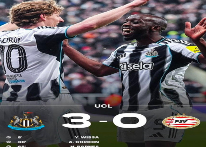 Hasil Liga Champions: Newcastle United Menang Meyakinkan 3-0 Lawan PSV Eindhoven.