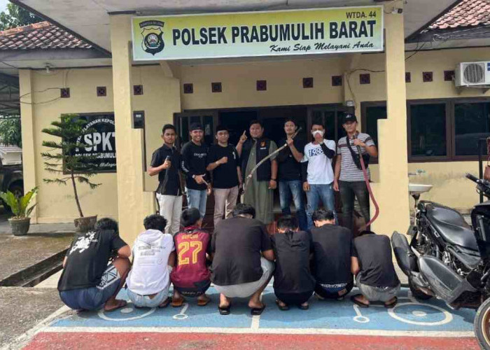 7 Remaja Konvoi Bawa Sajam di Prabumulih Ditangkap Team WESTER, Sempat Viral di Medsos