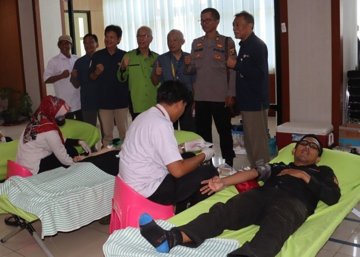 Merayakan HUT Humas Polri ke-73, Polres Prabumulih Sumbang 83 Kantong Darah