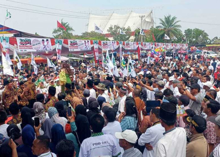 Deklarasi Pasangan JADI : Ribuan Massa Padati Taman Segitiga Emas Kayuagung