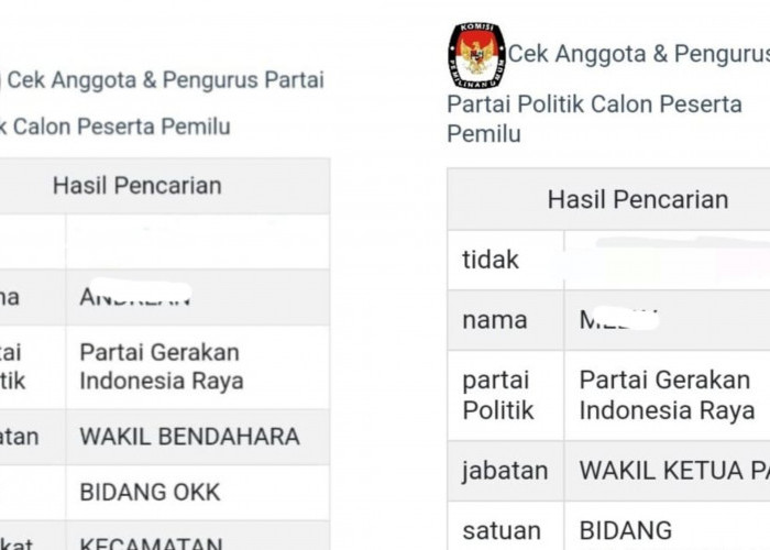 Dua Nama Anggota Parpol Lolos dan Dilantik PPS Ogan Ilir, KPU Tampak Bungkam