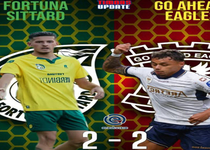 Duel Fortuna Sittard vs Go Ahead Eagles Berakhir 2-2, Justin Hubner & Dean James Tampil Apik