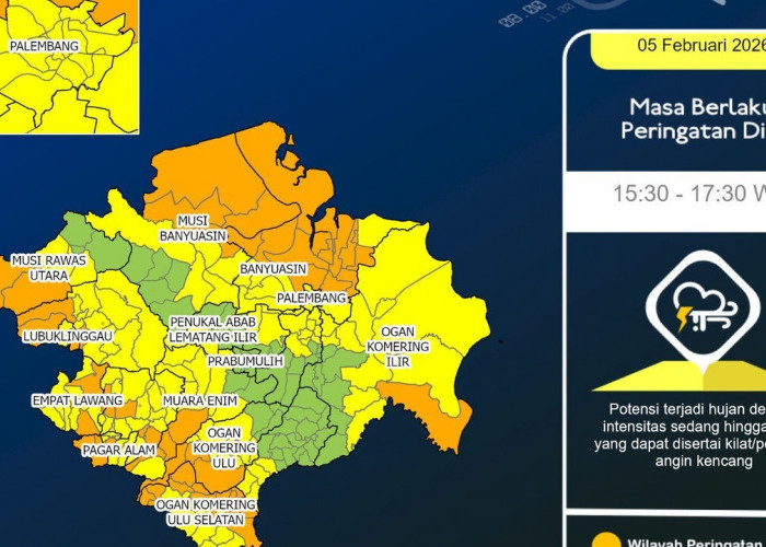 Waspada Hujan Sedang dan Petir