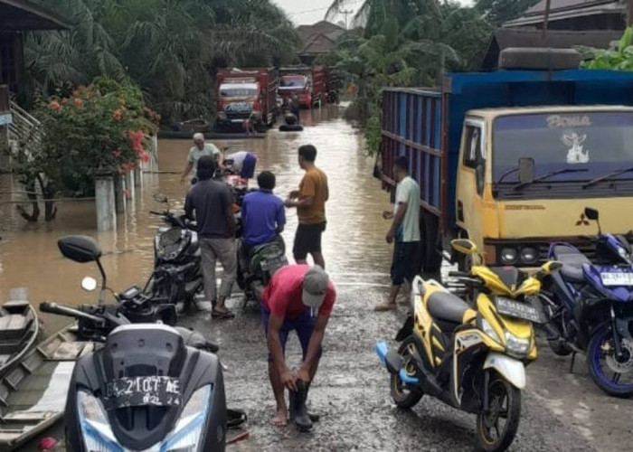 Debit Air Sungai Lematang Meluap, 4 Desa Terendam Banjir