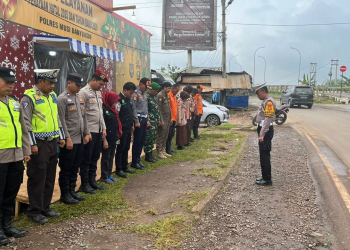 Sinergi TNI–Polri Jaga Keamanan Nataru 2025–2026 di Muba, Ingin Berikan Warga Rasa Nyaman