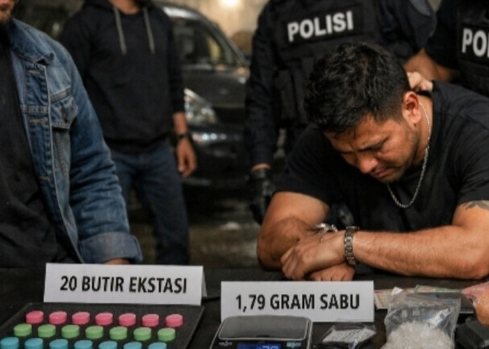 Tak Sadar Konsumennya Polisi, Pengedar Narkoba Tertangkap Tangan dengan Barang Bukti 20 Ekstasi dan 1,79g Sabu