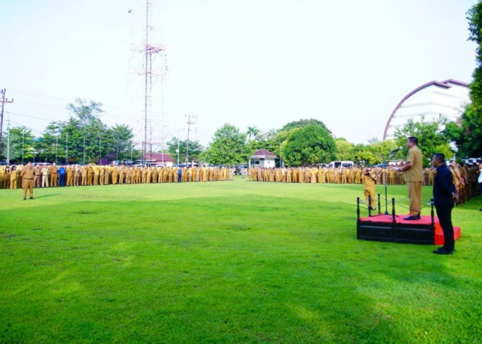 Pemkab Muba Gelar Apel Gabungan, Ini Amanat Bupati Muba H Toha