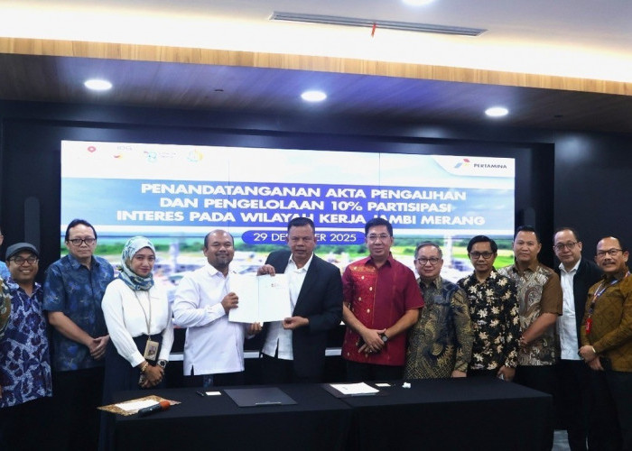 Resmi! PHE Jambi Merang Teken Pengalihan PI 10 Persen WK Jambi Merang kepada PT Sumsel Energi Merang