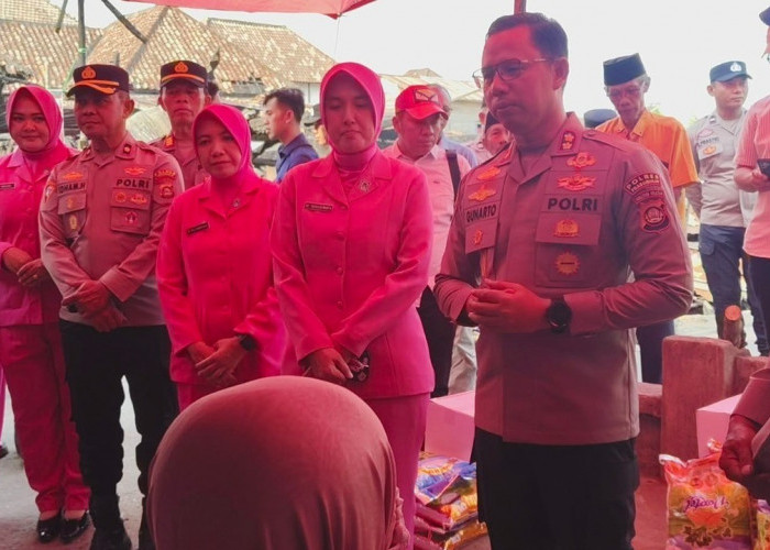 Peduli Korban Kebakaran, Polres Prabumulih Berikan Bantuan Sembako dan Beras, Ini Pesan AKBP Gunarto