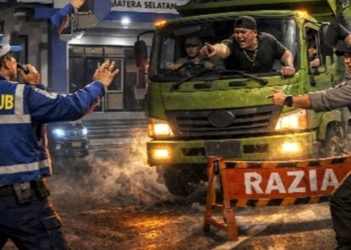 Heboh!  Truk Batu Bara Diduga Dikawal Oknum Polisi Lolos dari Razia Dishub Muratara, Ini Faktanya