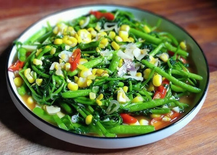 Tumis Selada Air Campur Jagung Manis, Hidangan Sehat dan Lezat untuk Semua Usia