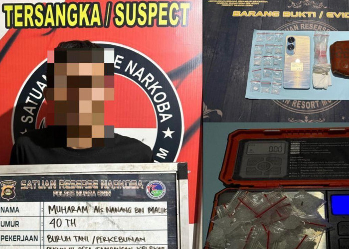 Gerak Cepat Satresnarkoba Polres Muara Enim, Pengedar Sabu 7,21 Gram Diringkus di Gelumbang Tengah Malam