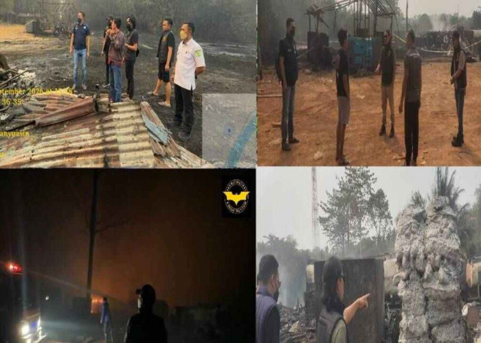 Polres Muba Tetapkan Tersangka Kebakaran Gudang Pengolahan Minyak Ilegal di Babat Toman