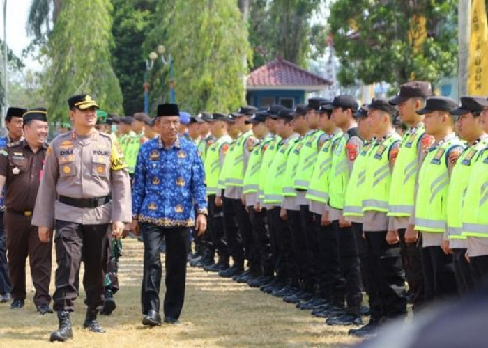 Kawal Pemilu, Polres OKI Gelar Pasukan Operasi Mantap Brata Musi 2023-2024 