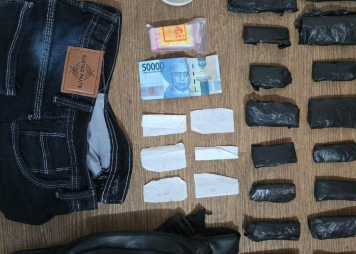 Satresnarkoba Polres Prabumulih Gagalkan Peredaran Ganja di depan Eks Kantor Kejaksaan