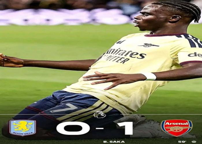 Hasil Liga Premier Inggris: Arsenal Kalahkan Aston Villa 1-0.