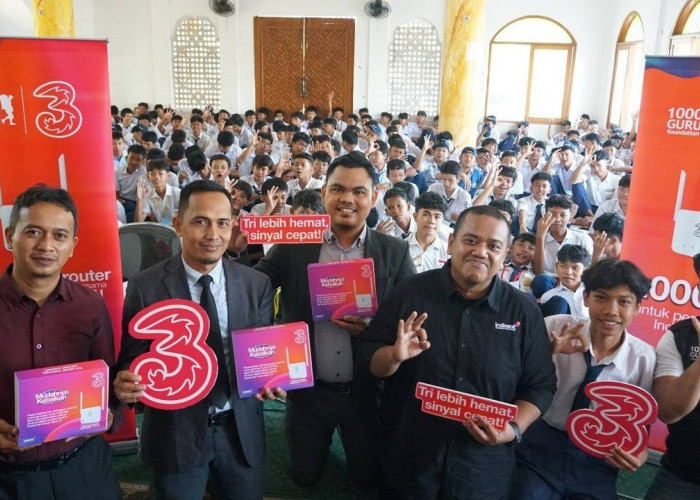 Tri dan 1.000 Guru Foundation Buka Akses Digital di Pelosok Indonesia Kampanye #MudahnyaKebaikan Hadirkan 1.00