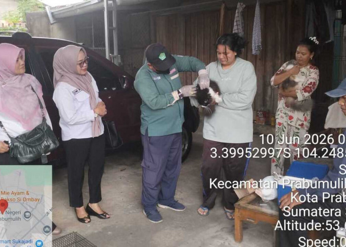 Bidang Pertanian Distan Prabumulih Jemput Bola Vaksinasi Rabies Door to Door, Sukajadi Jadi Prioritas Awal