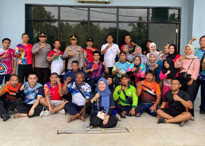 Polres Lubuklinggau Salurkan Bantuan Alat Olahraga untuk Atlet Difabel