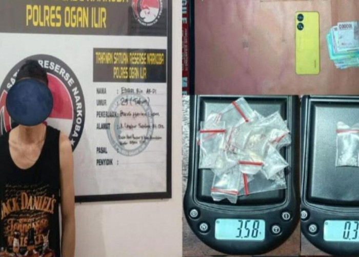 Pengedar Shabu di Pemulutan Ditangkap, Polres Ogan Ilir Sita Belasan Paket Narkoba
