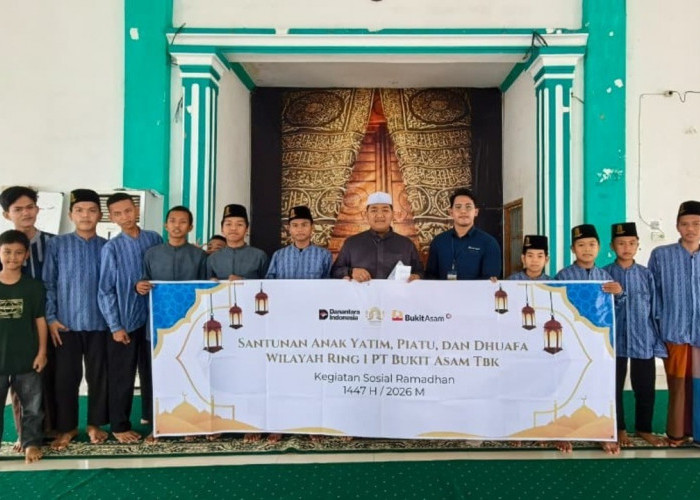 Ramadhan 1447 H, PTBA Berikan Santunan Anak Yatim, Piatu, dan Duafa di Wilayah Ring