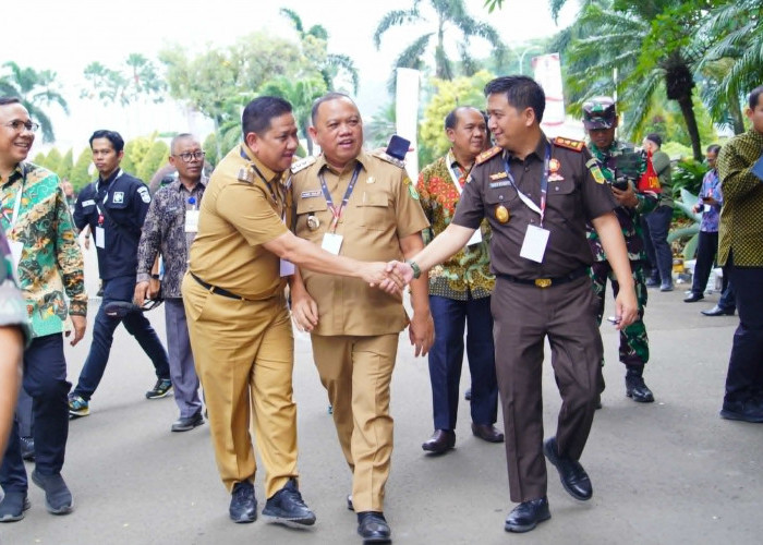 Pj Bupati Sandi Fahlepi bersama Forkopimda Hadiri Rakornas Penyelenggaraan Pemerintahan Daerah di Sentul