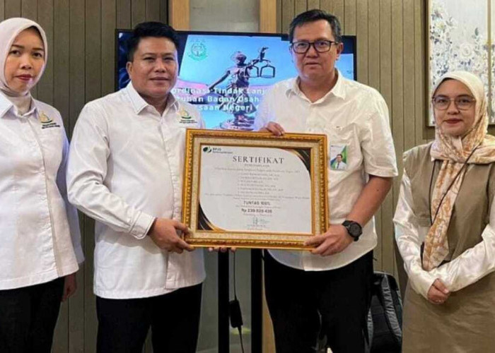 Kejari OKI Tuntaskan 100% Kepatuhan BPJS Ketenagakerjaan Jasa Konstruksi