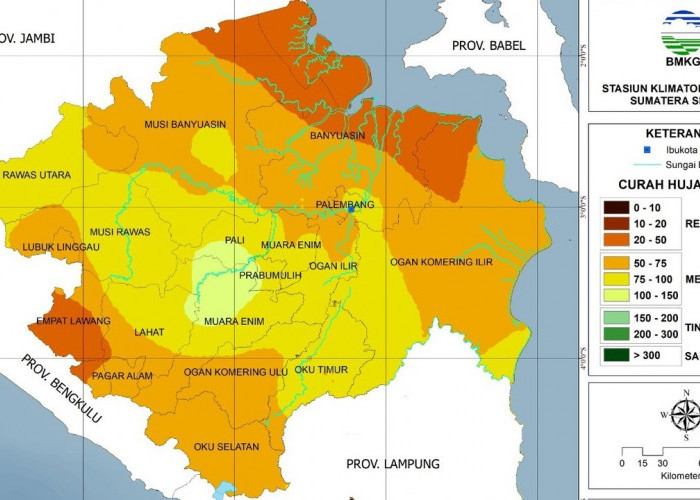 Hujan Berpotensi Guyur Hampir Seluruh Sumsel, Ini Prakiraan Cuaca Lengkap Minggu 11 Januari 2026