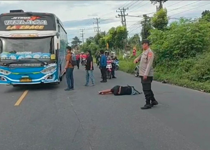 Tragis! Kecelakaan Maut di Depan Pemkot Prabumulih, Pengendara Motor Tewas Terlindas Bus Telaga Indah