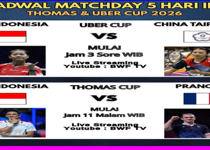 Penentuan Juara Grup! Tim Uber dan Thomas Indonesia Jalani Duel Krusial.