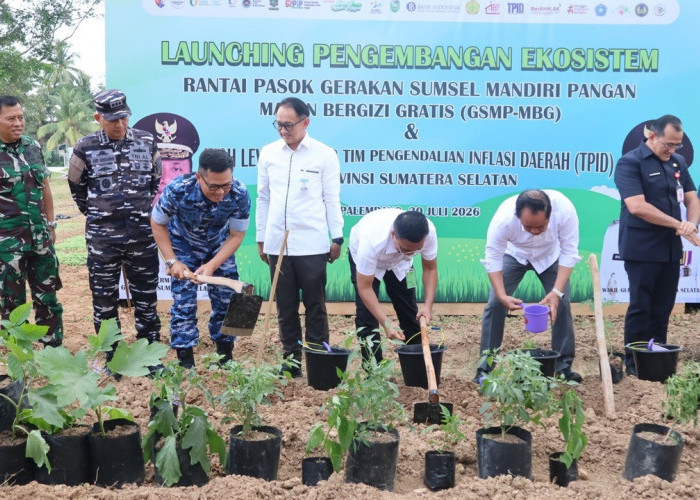 Danlanud SMH Hadiri Launching Gerakan Sumsel Mandiri Pangan dan Program Makan Bergizi Gratis di Palembang