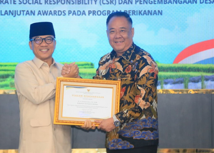 Sumsel Raih Penghargaan CSR Nasional, Herman Deru dan Cik Ujang Diapresiasi Kemendes PDT.