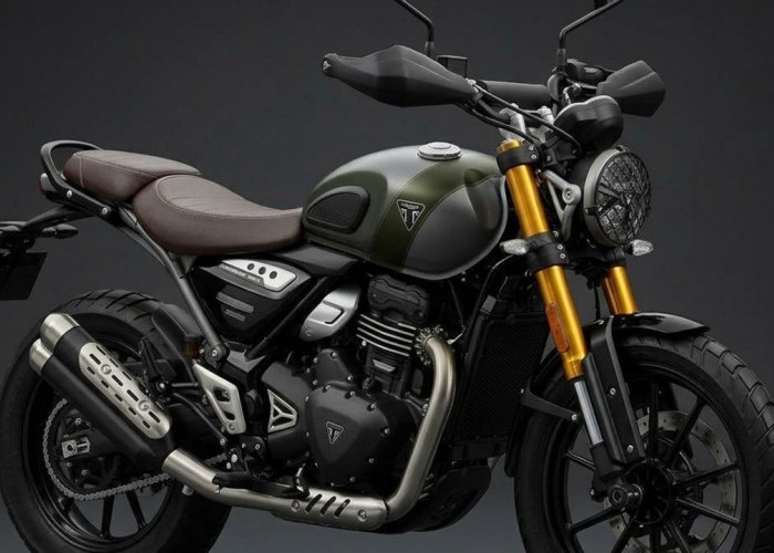 Triumph Scrambler 400 X 2027 Makin Gagah, Warna Baru Matte Khaki dan Mesin 349cc! 