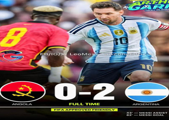 Hasil Laga Persahabatan: Argentina Menang 2-0 atas Angola 