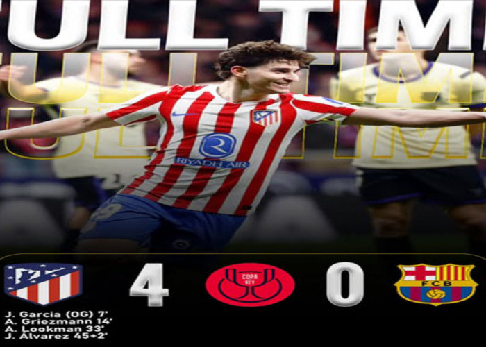 Hasil Atletico Madrid 4-0 Barcelona: Los Rojiblancos Mengamuk, Blaugrana di Ambang Tersingkir!