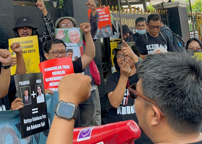 AJI dan KMS Gelar Aksi Solidaritas Dukung Tempo, Lawan Gugatan Rp200 Miliar Menteri Amran Sulaiman