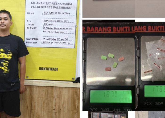 Polrestabes Palembang Sita Sabu dan Ekstasi Sekaligus di Sukarami