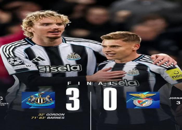 Hasil Liga Champions 2025/2026: Newcastle United Lanjutkan Tren Positif, Kalahkan Benfica 3-0