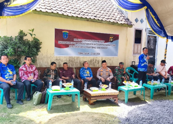Sosialisasi Ekonomi Kreatif Tingkatkan Kesejahteraan dan Sitkamtibmas Kondusif
