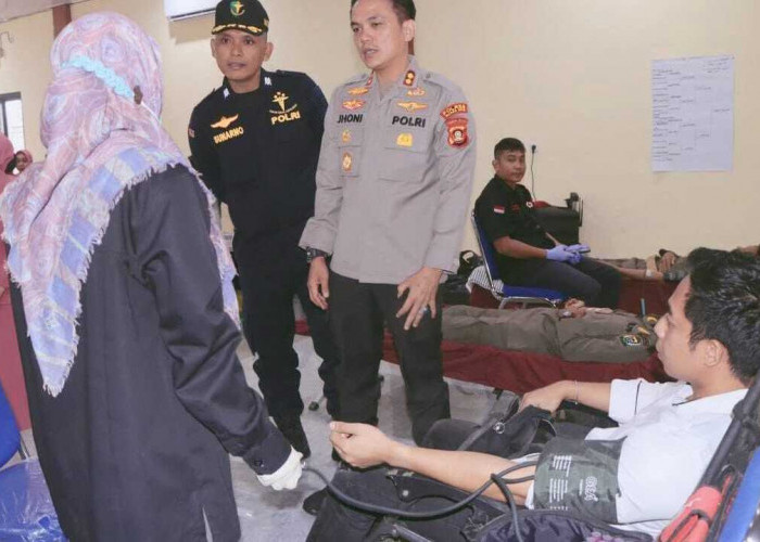 Bhayangkara ke-79, Polres Muara Enim Gelar Bakti Kesehatan 