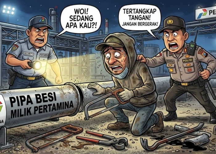 Team Wester 838 Polsek Prabumulih Barat Gagalkan Percobaan Pencurian Hose Limbah Milik PT Pertamina