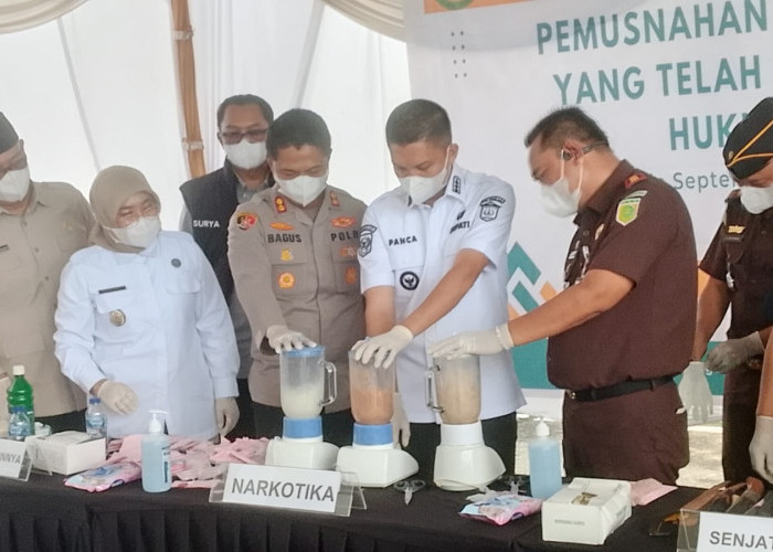 Pemusnahan Barang Bukti di Kejari Ogan Ilir Didominasi Narkotika, Bupati Soroti Warga yang Lindungi Pengedar