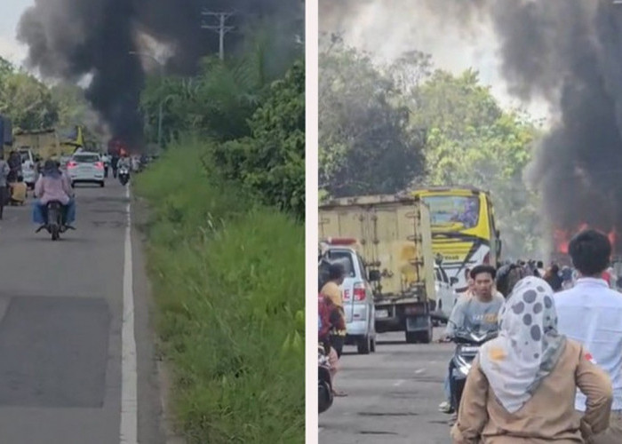 BUS ALS Terbakar, Dikabarkan Telan Sejumlah Korban Jiwa