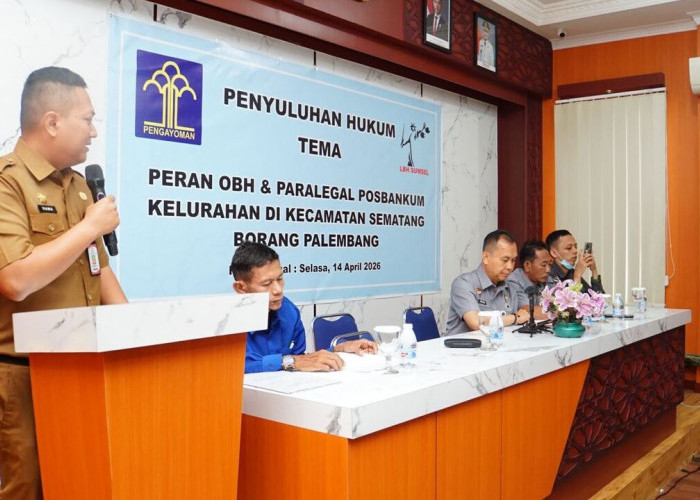 Sosialisasi Peran LBH dan Posbankum, Kemenkum Sumsel Sasar Paralegal di Kecamatan Sematang Borang