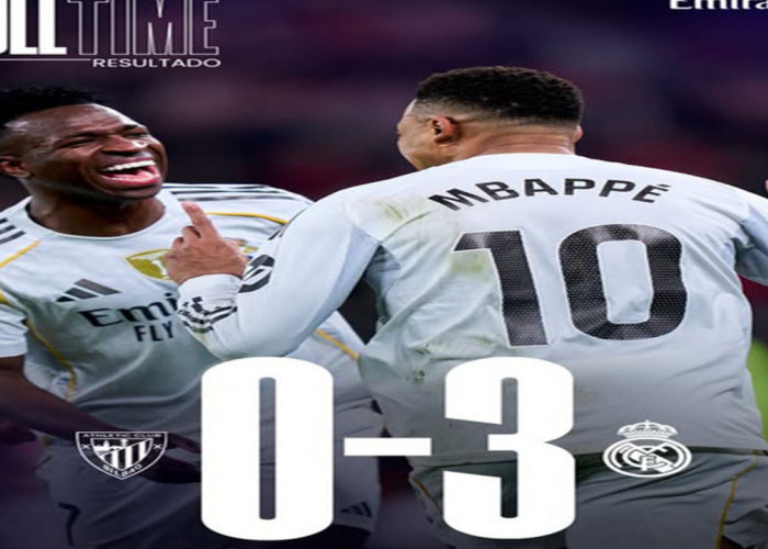 Hasil La Liga Spanyol: Athletic Bilbao 0-3 Real Madrid, Klasemen Kian Panas.